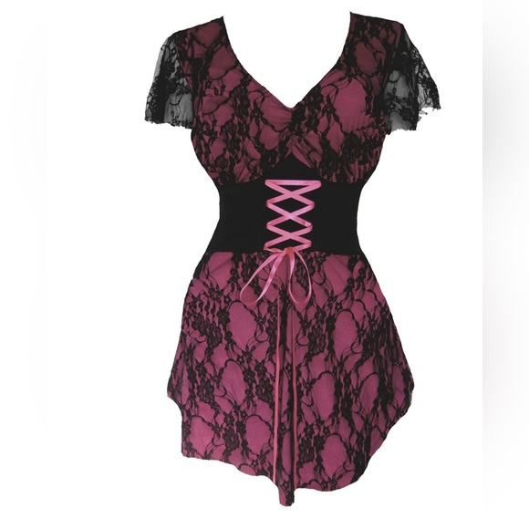 NWT Dare To Wear Victorian Gothic Boho Women's Plus Size Corset Top 3X - Picture 1 of 12